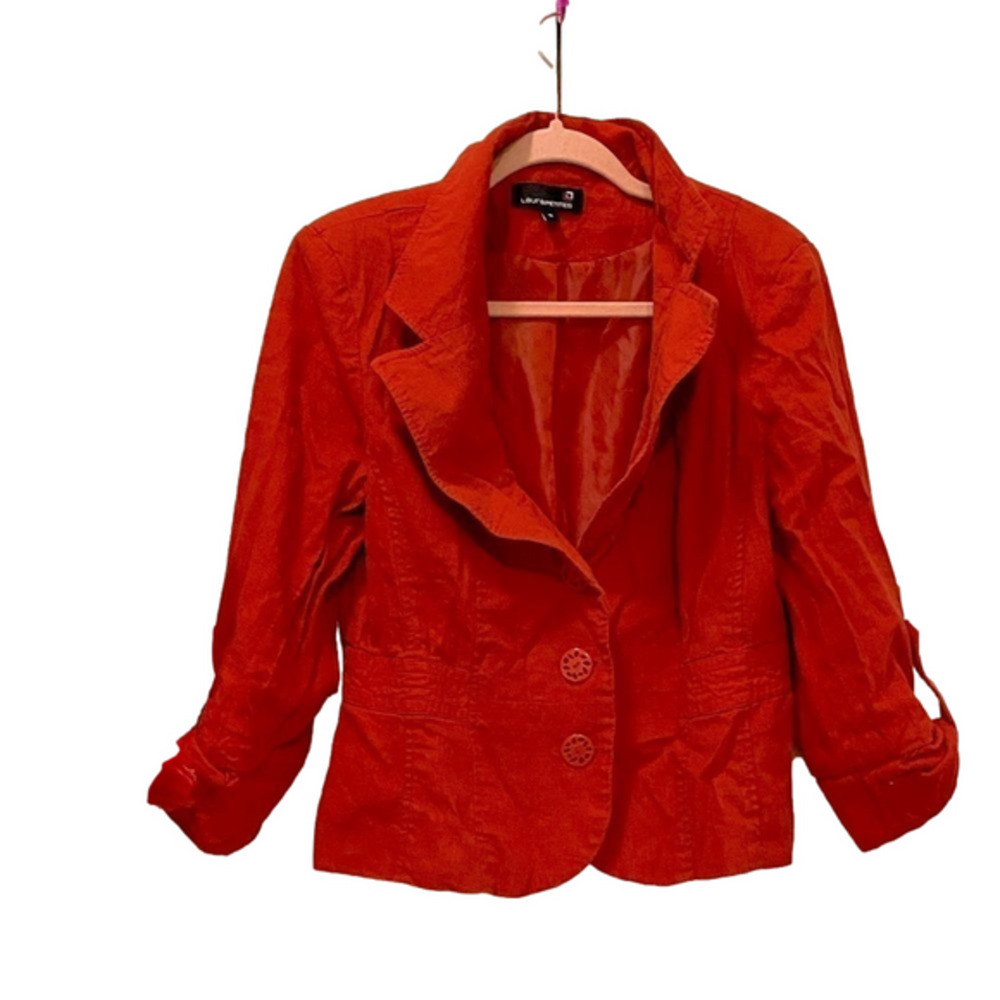 🌷 Laura Petites🌷 Beautiful Red Linen Blazer